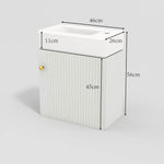 Bathroom Furniture Washbasin with 46cm Vanity Unit, Hanging, Small Guest Bathroom