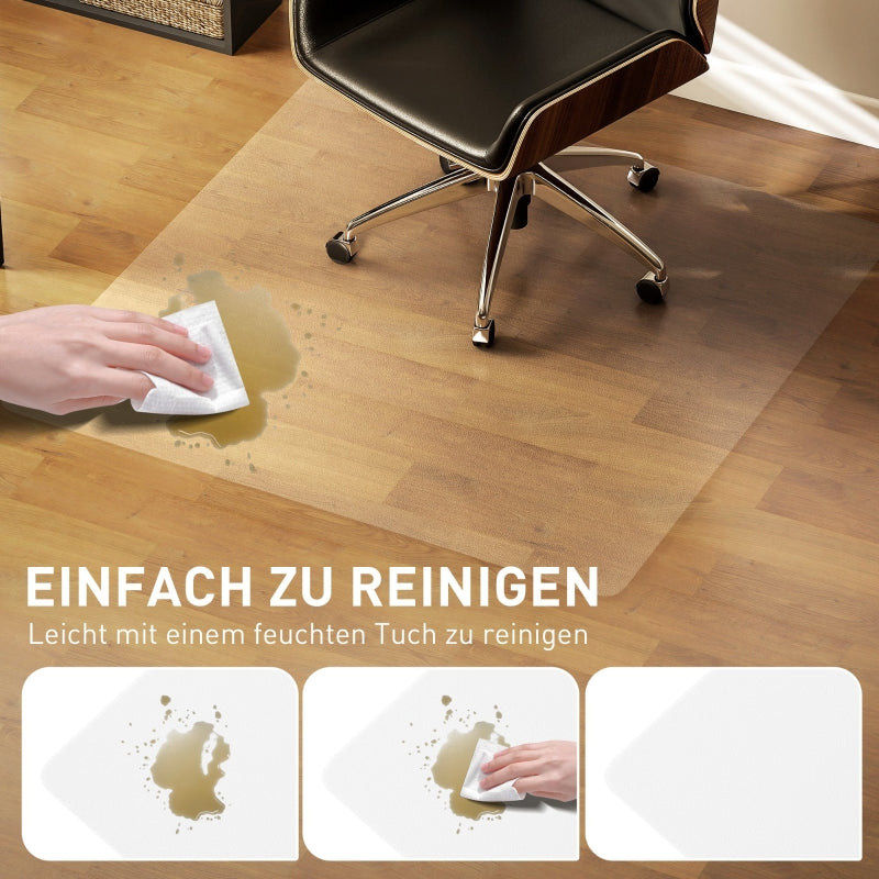Floor Protection Mat, Non-Slip 1.5mm Thick 120x120cm, Transparent