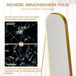 Full Length Mirror, 160 x 50 cm, Metal Framed, Gold