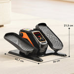 Electric Elliptical Trainer with 12 Adjustable Speeds, Remote Control and LED Monitor, Black