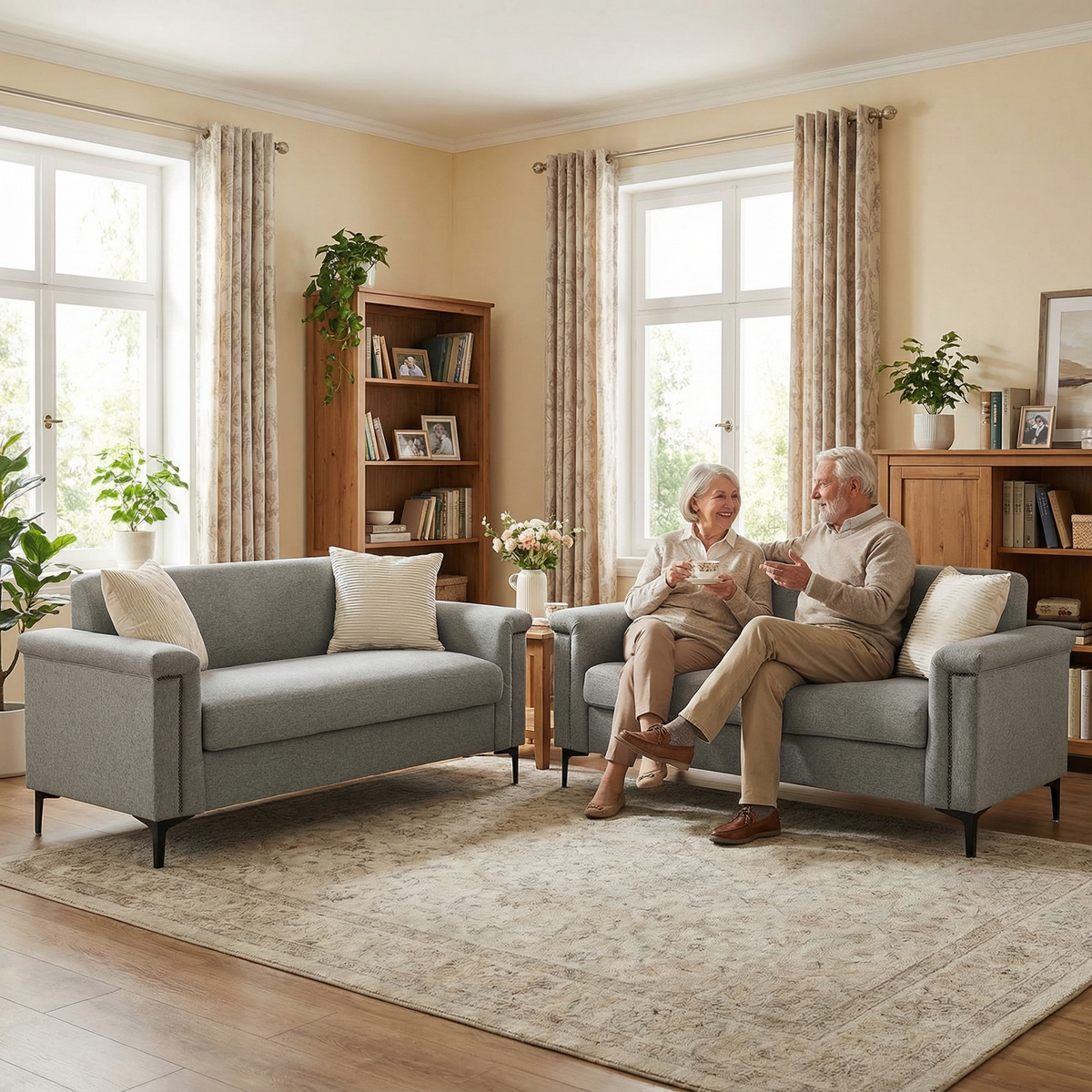 Modern Sofa Set 2-Seater 172cm 2-Piece