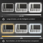 Bathroom Mirror with Lighting, LED, Bluetooth, Anti-Fog, Silver
