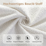 Upholstered Double Bed 180x200cm Hydraulic Storage, Beige Bouclé