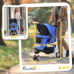 Dog Stroller, Foldable Lightweight, Blue