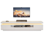 TV Stand 175cm 2 L-Shaped Cabinets LED High-Gloss