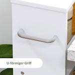 Rolling Trolley 4-Shelf Narrow Serving Storage 45x15x91cm White