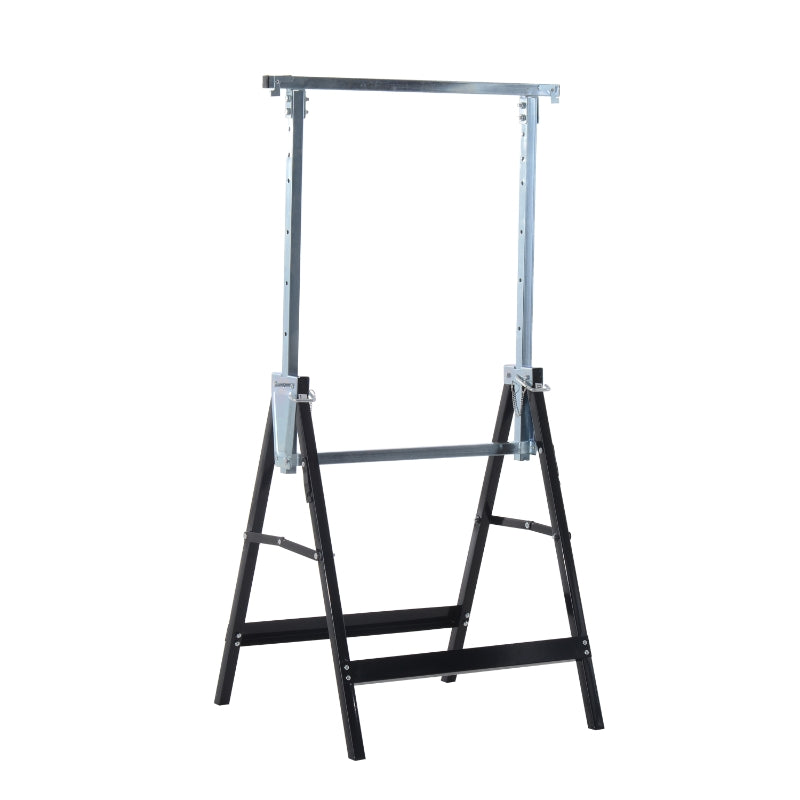 Scaffolding Trestle, Folding Height Adjustable 200 kg, Steel Black