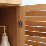 kleankin Bathroom Cabinet, Drawer, Shelves, Open Compartment, Natural Wood