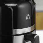 4L Air Fryer, 12 Programs, 60-Min Timer, Non-Stick Basket, Black