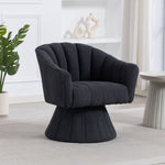 360° Swivel Chair with Ergonomic Cushions and Armrests, Dark Grey