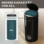 Waste Bin 42L Sensor-Activated Soft-Close Touchless - Stainless Steel