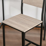 Bar Table with 2 Chairs, 3-Piece Set, MDF, Natural and Black