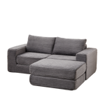Sofa Bed 2-in-1 Modular with Removable Footstool Corduroy