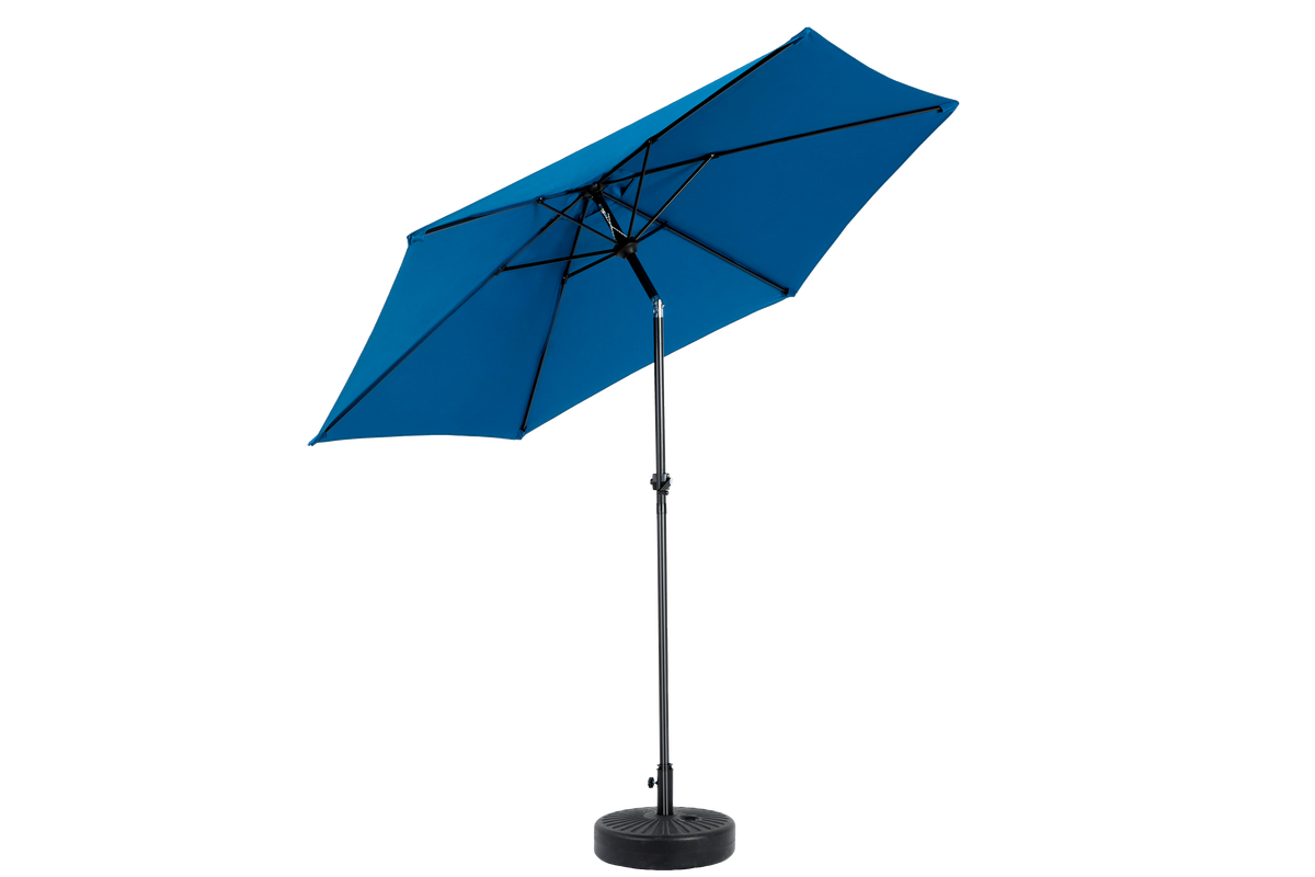Outdoor Umbrella 9 Ft Double Sided Rectangular with Crank, Blue
