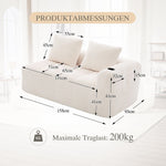 Two-Seater Sofa Storage Pocket Drink Holder - Corduroy