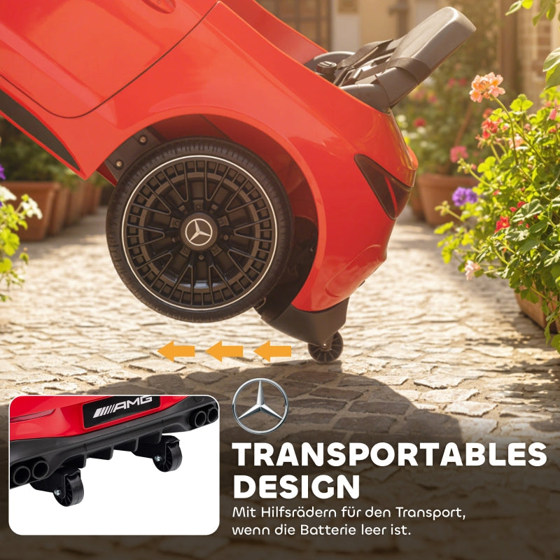 Mercedes Design Kids Electric Car with 12V Motor and Remote Control, Red