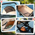 Dog Buggy, Small Dogs & Cats, Pet Cart, Oxford Light Brown