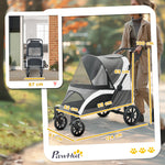 Dog Stroller, Foldable, Large Dogs & Cats, 30 kg, Dark Grey