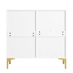 Modern sideboard with 2 doors and 2 drawers, metal