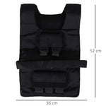 Training Vest 30 kg Adjustable Strength Oxford Iron Black