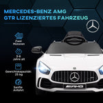 Electric Ride-On Car, Mercedes 3-5 km/h, Remote Control, White