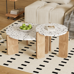 Modern Modular Coffee Table Set of 2 for Living Room, Sofa Side, Balcony