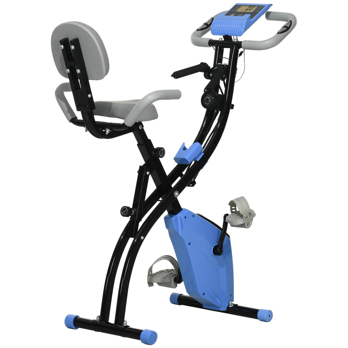 X-Bike 2-in-1 Foldable Exercise Bike, 8-Level Magnetic Resistance, Gray
