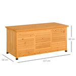 Garden Shed Tool Storage Cabinet Water-Resistant Durable Large Capacity 127x56x60cm Fir Wood Yellow