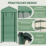 Plastic Greenhouse, 4 Shelves, 69x50x165cm, Green