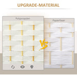 Room Divider, 4-Panel Foldable Privacy Screen, White