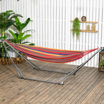 Foldable 2-in-1 Hammock Stand & Clothes Rack, 120kg Load Capacity, 290x92x88cm, for Garden & Patio