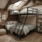 Space-Saving Bed Frame with Two Sleeping Places, Metal