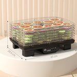 Food Dehydrator, 6 Trays, 550W, 40-70°C, 48-Hour Timer, Black