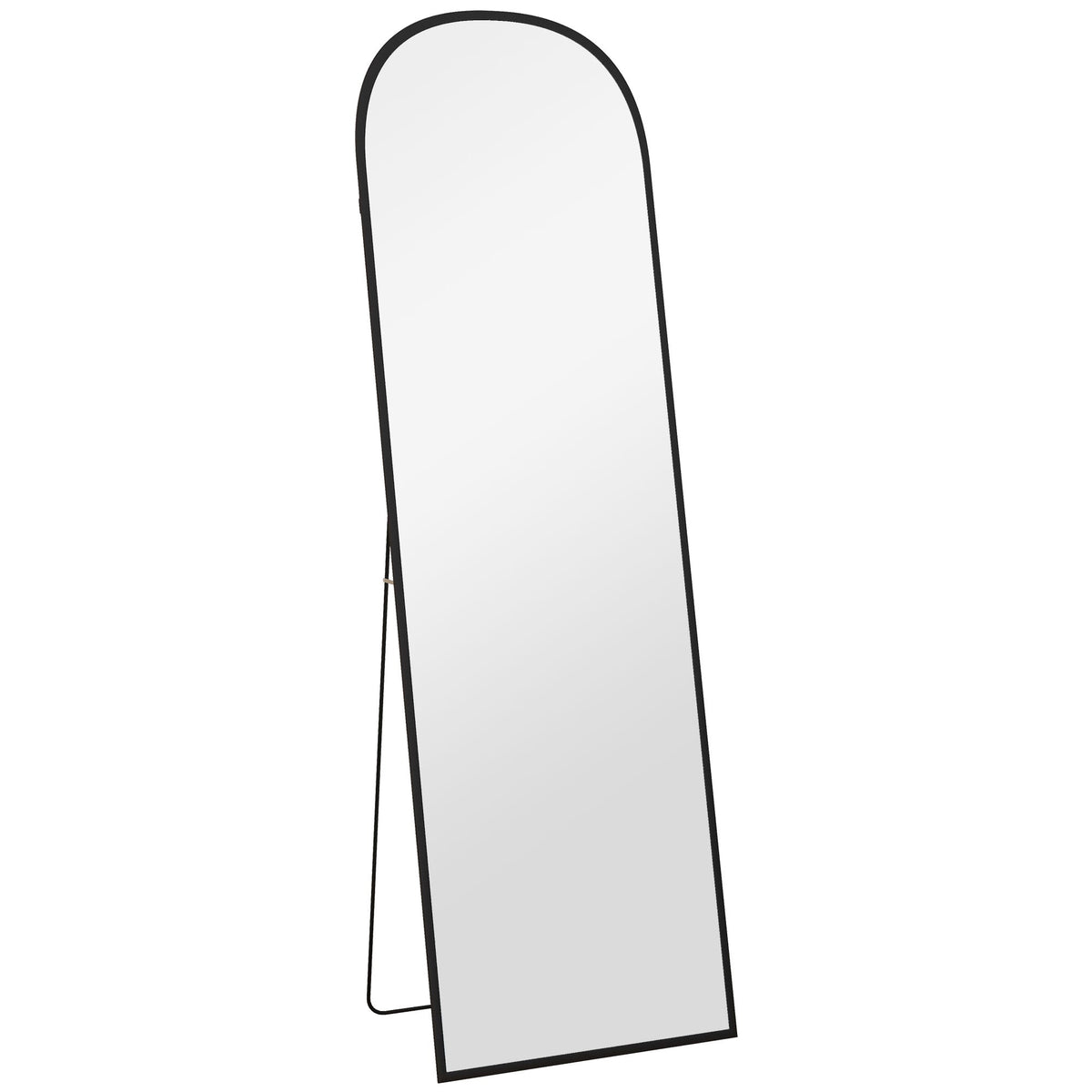 Full Length Mirror, Standing, Aluminum Alloy Frame, Black