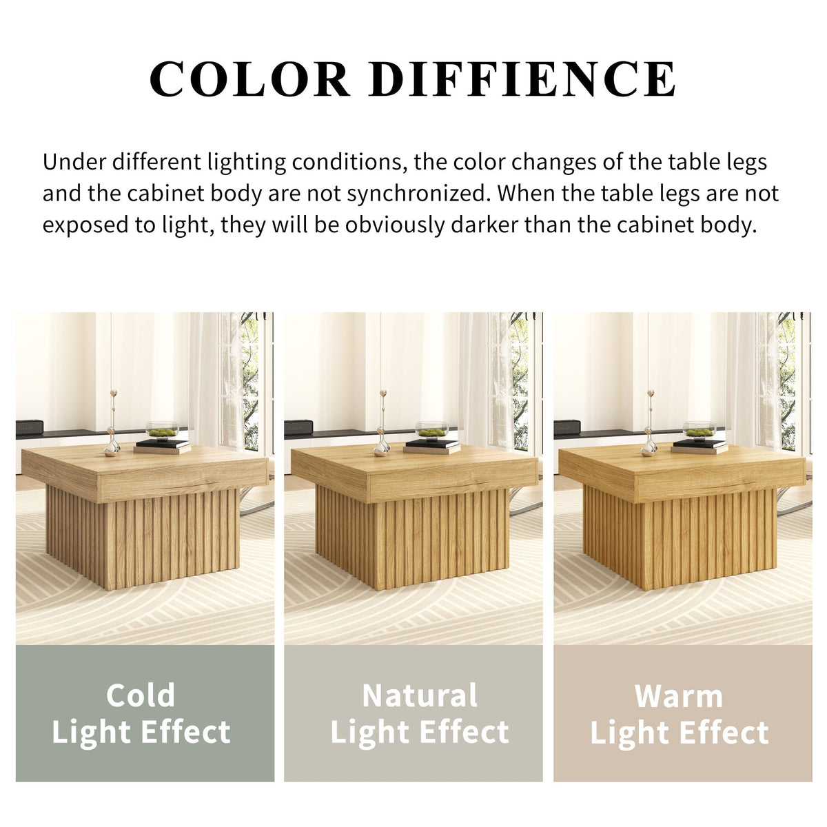 Coffee Table, Modern Design with PB Tabletop & MDF Base, Wooden