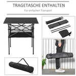 Camping Table Foldable Portable Lightweight Mesh Bag, Aluminum Black