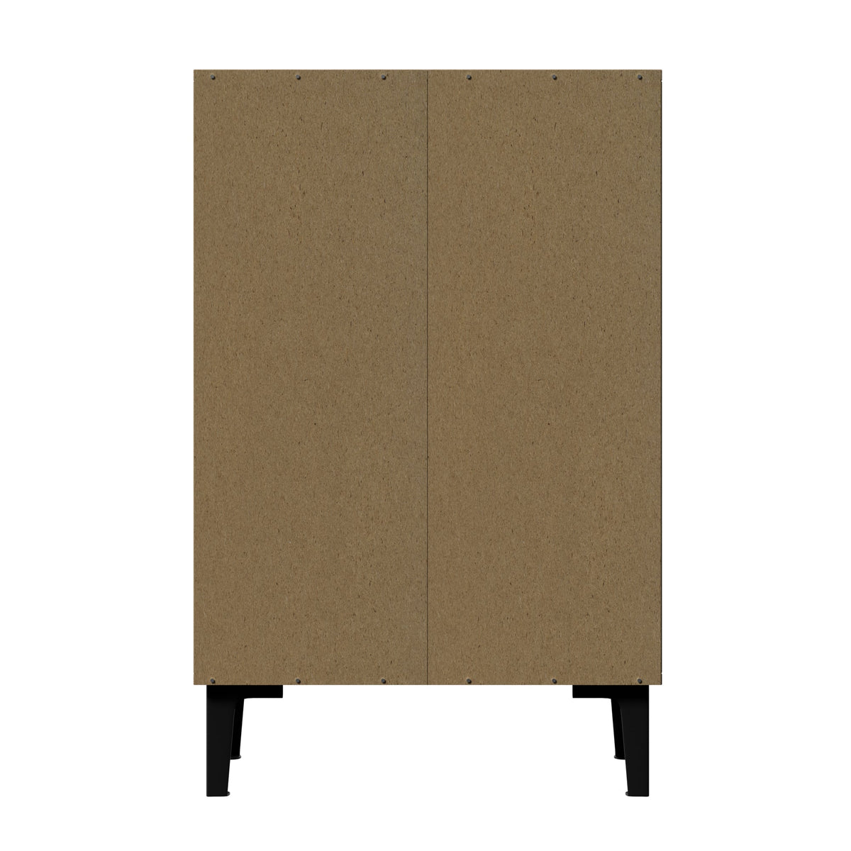 Wooden Shoe Cabinet - Space-Saving Organizer with Shelves & Storage - Black Metal Frame