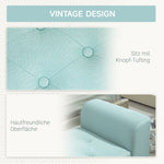 Storage Bench, Upholstered with Storage Box, Linen Look Green