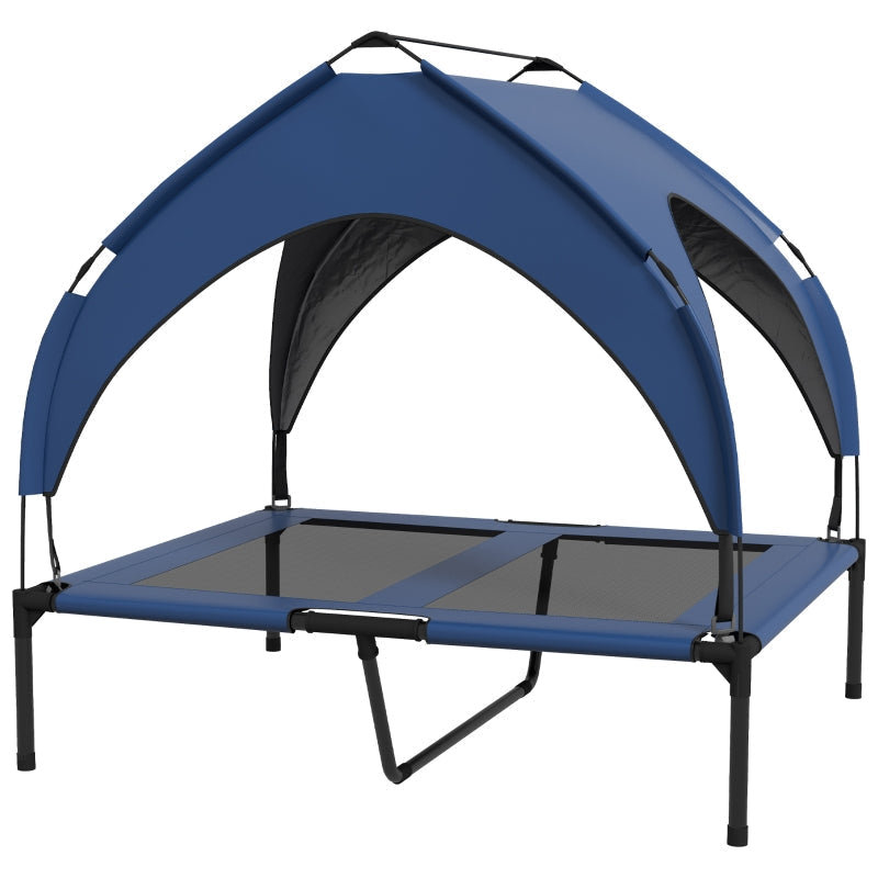 Dog Bed with Roof, Breathable, Water-Repellent, Dark Blue