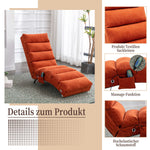 Relaxation Lounger with Full Body Support and Vibration Function, Bagcloth