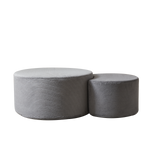 Coffee Table Set, 2-Piece Upholstered Round Foam