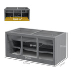 Dwarf Hamster Cage, 3-Tier Rodent Villa, Wood Gray