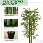 Artificial Plant, Bamboo Tree with Planter, 180cm, Green