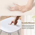Flexible Bar Set Round Glass Table 89cm 2 Stools - Glass/Silver Legs