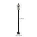 Solar LED Street Lights 2-pack Waterproof Energy Saving Stainless Steel, Black
