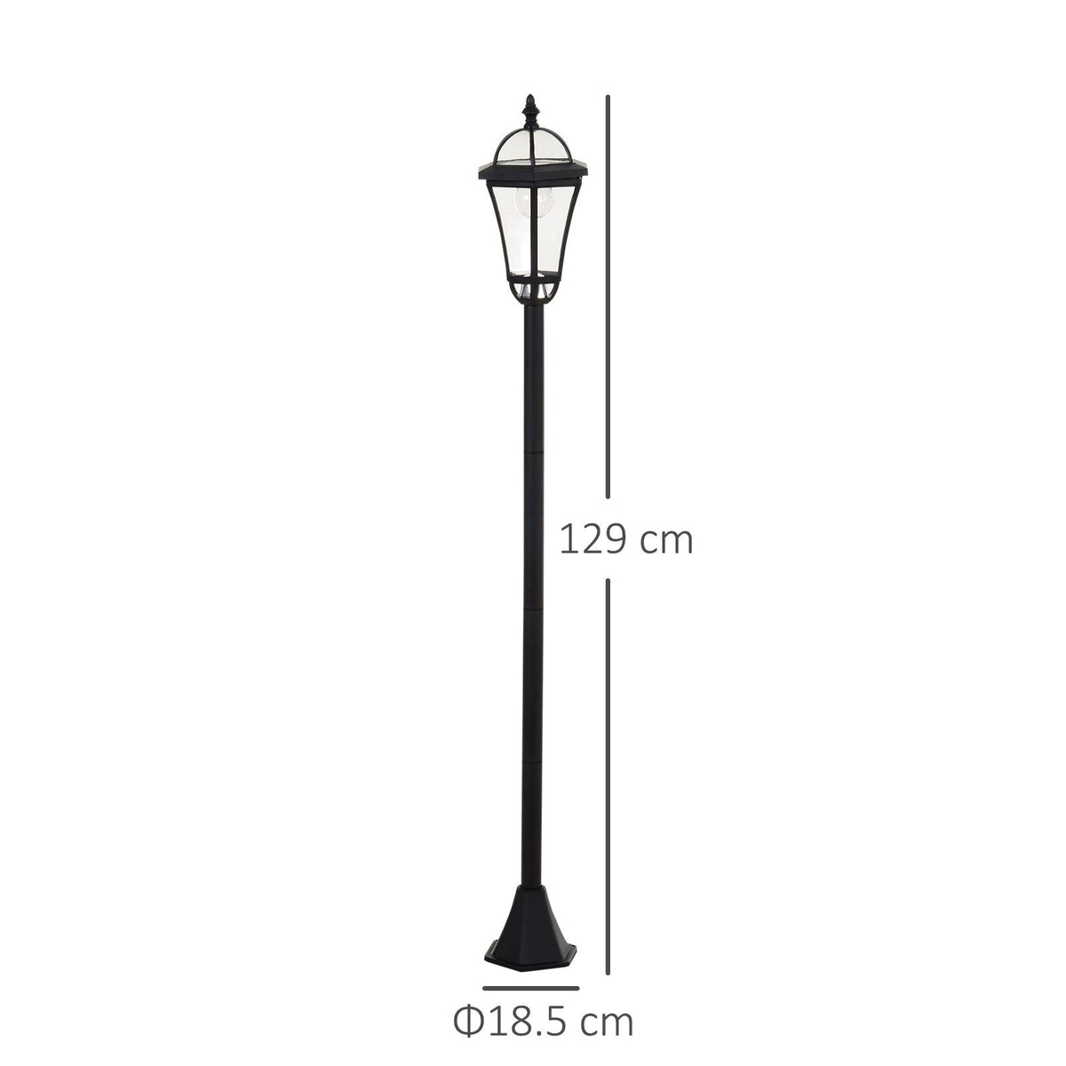 Solar LED Street Lights 2-pack Waterproof Energy Saving Stainless Steel, Black