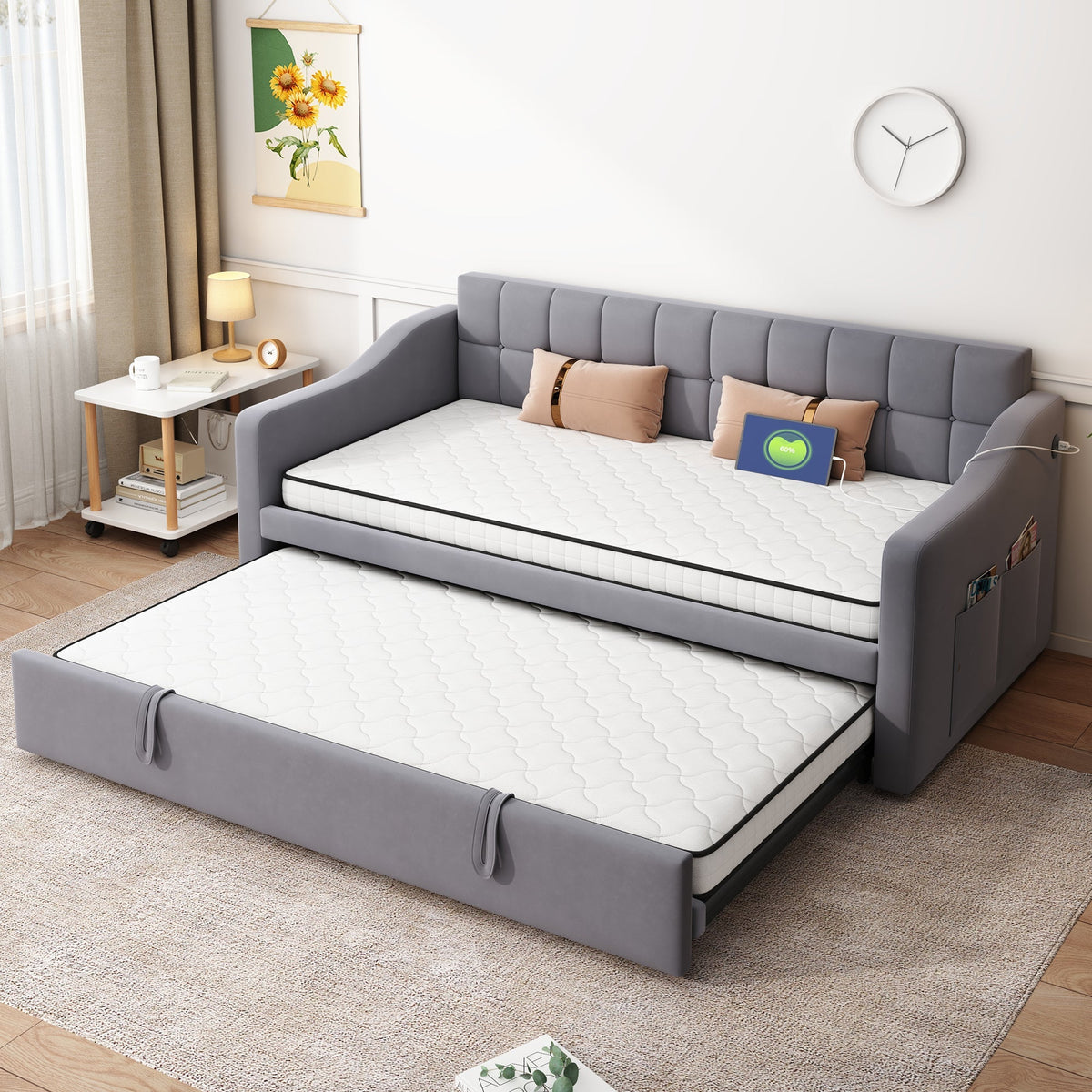 Spring Mattress 90x190cm H3 10cm - Lumbar Support - Rolled