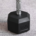 Hexagon Dumbbells 17.5kg Strength Training Black