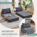 Folding Sofa Bed with Pillows & Backrest, Comfortable Floor Mattress