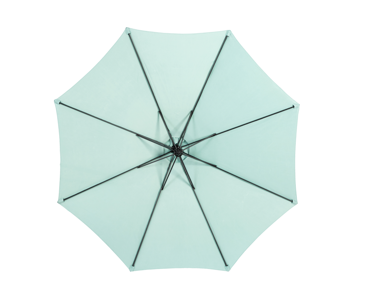 14.8 Ft Double Sided Outdoor Umbrella Rectangular Large with Crank, Light Green